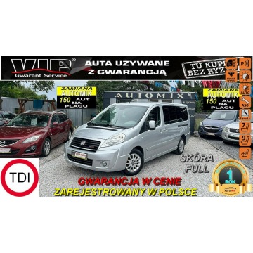 Fiat Scudo - Przebieg!! LONG!! 2,0 HDI136KM,Panorama,2 X drzwi przesuwne,SKÓRA!8Os