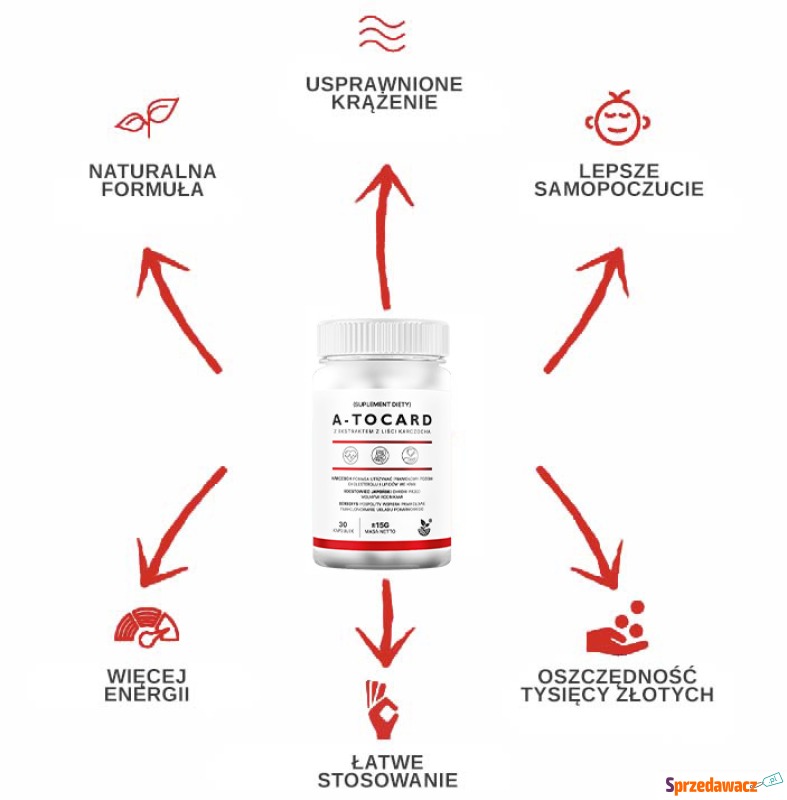 A-tocard - Na Cholesterol - Witaminy i suplementy - Śrem