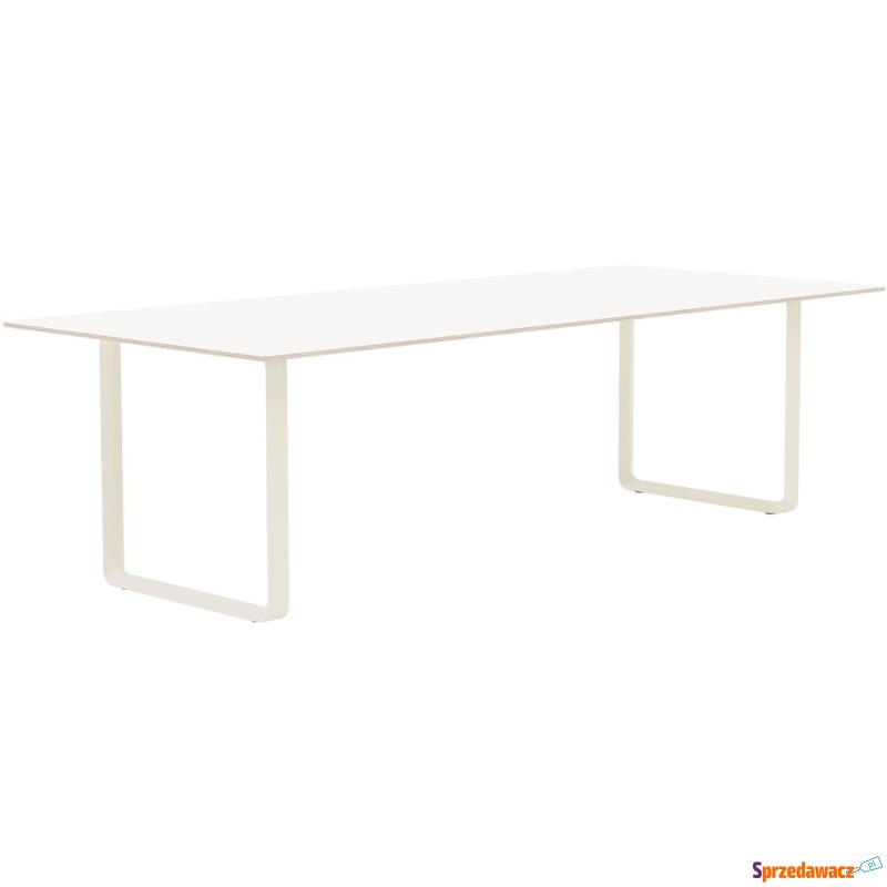 Stół Muuto 255 x 108 cm biały laminowany nogi... - Stoły kuchenne - Skierniewice