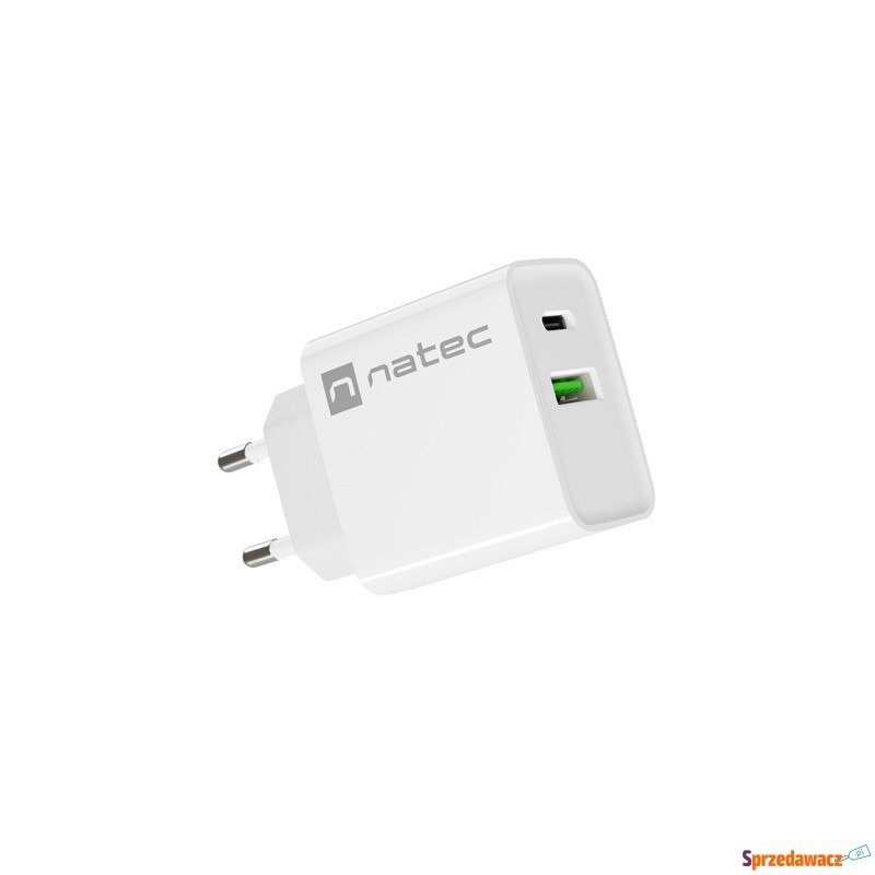 Natec Ribera 20W USB-A USB-C biała - Ładowarki sieciowe - Zgierz