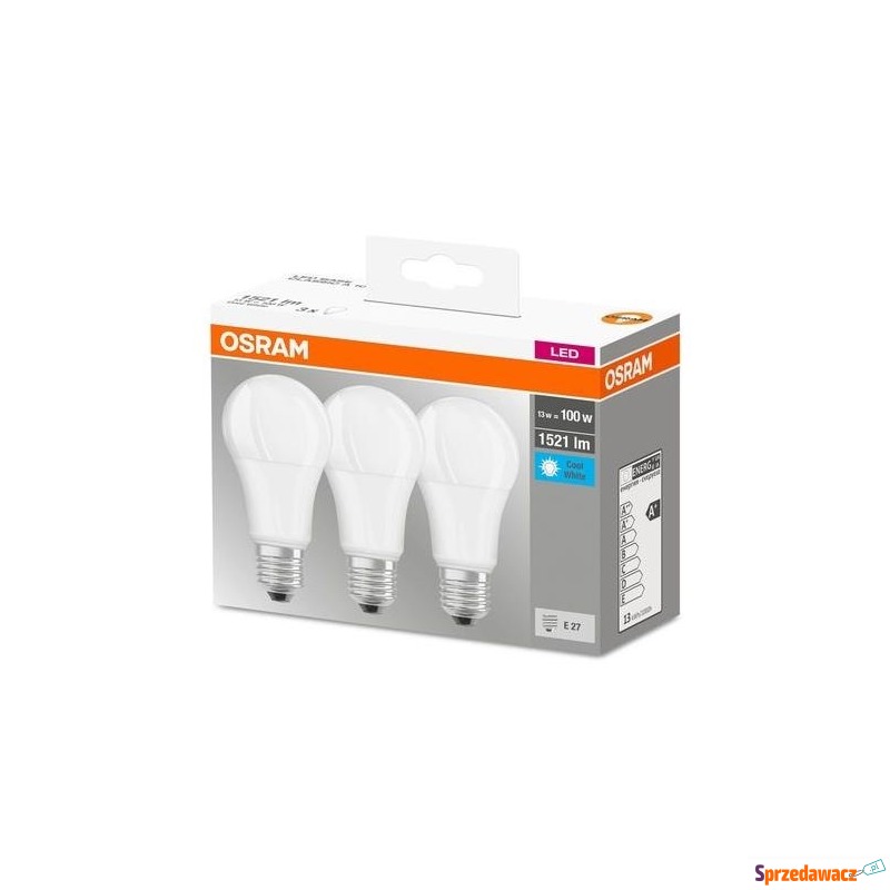 3x Żarówka LED Osram 13W (100W) E27 A60 1521lm... - Żarówki i oprawki - Łódź