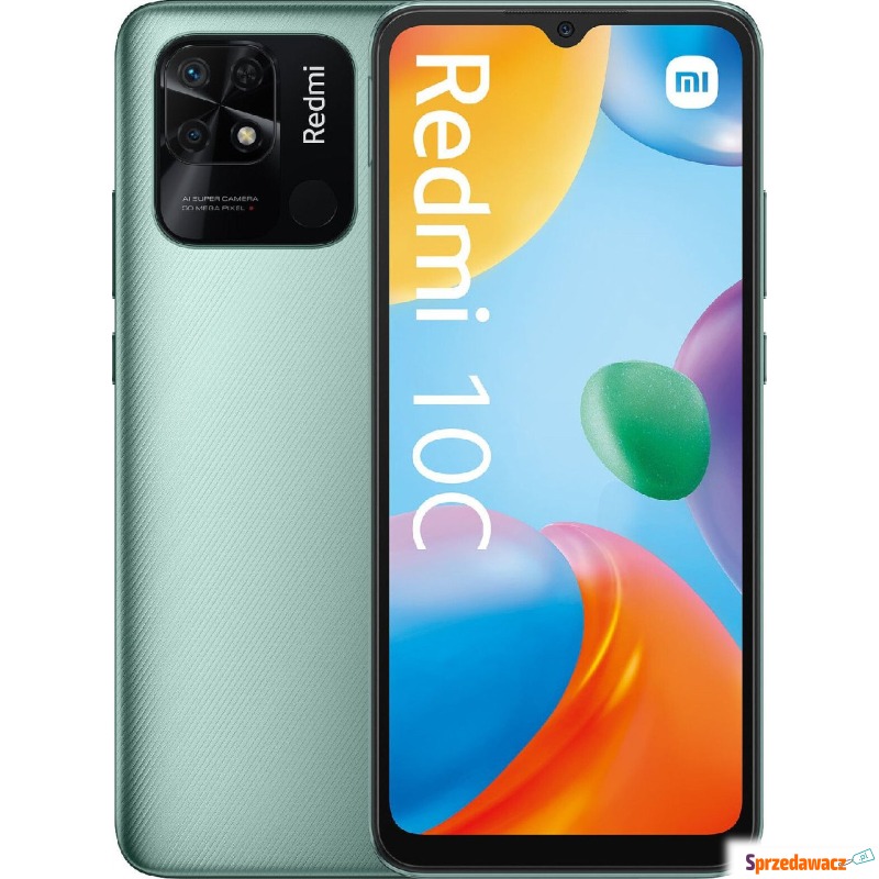 Smartfon Xiaomi Redmi 10C 4/128GB Zielony (38599) - Telefony komórkowe - Ustka