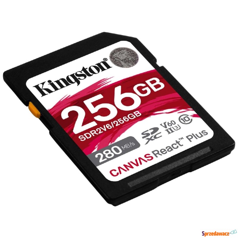 Kingston SDXC 256GB Canvas React Plus SDXC UHS-II... - Karty pamięci, czytniki,... - Płock