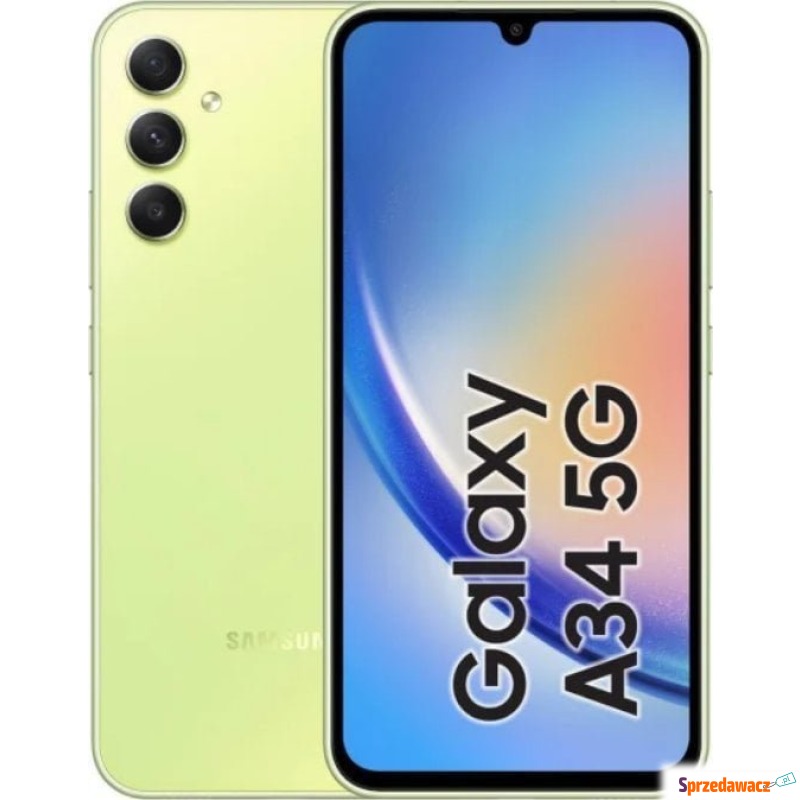 Smartfon Samsung Galaxy A34 5G 8/256GB Zielony... - Telefony komórkowe - Łomża