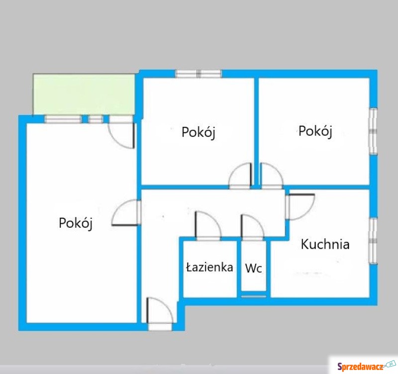 Mieszkanie trzypokojowe Kraków - Bieżanów-Prokocim,   71 m2 - Sprzedam