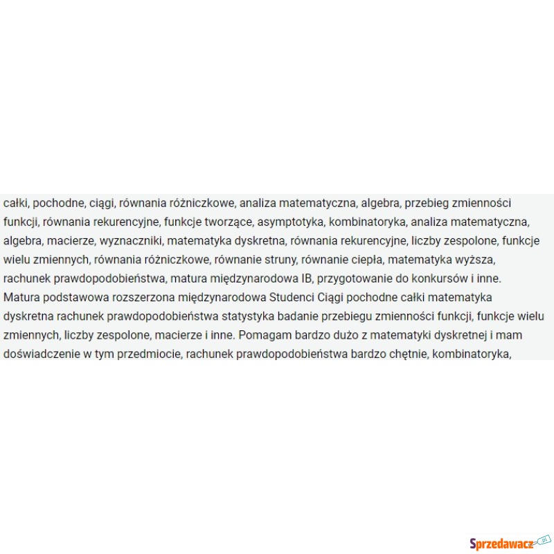 pochodne kombinatoryka geometria...