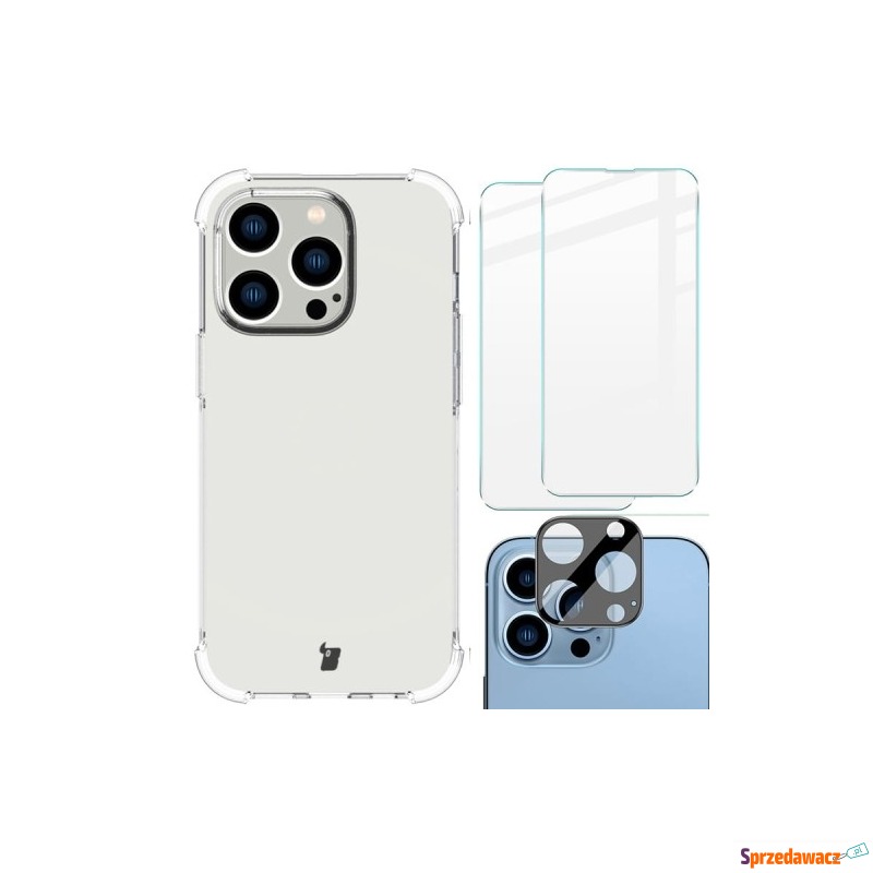 Etui + 2x szkło + obiektyw Bizon Case Clear Pack... - Etui na telefon - Wrocław