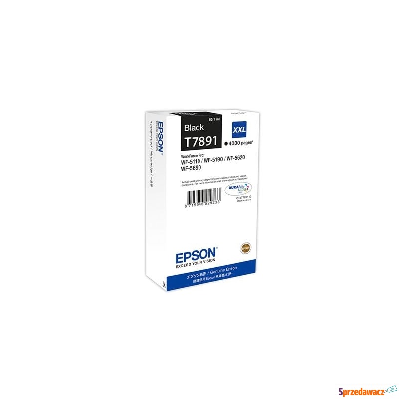 Tusz Oryginalny Epson T7891 (C13T789140) (Czarny)... - Tusze, tonery - Piaseczno