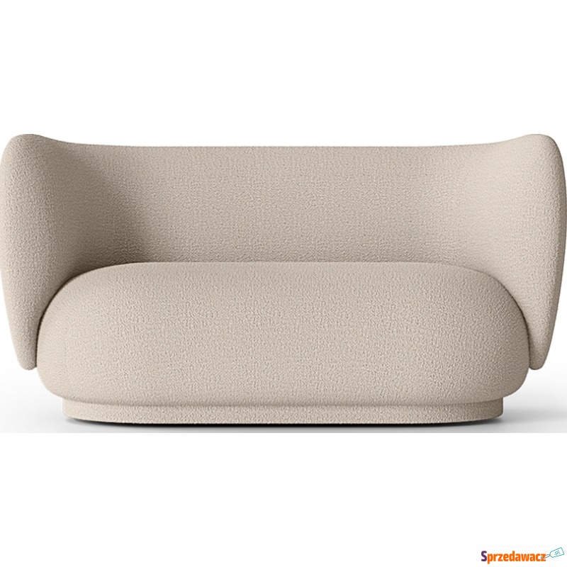 Sofa dwuosobowa Rico Wool Bouclé naturalna - Sofy, fotele, komplety... - Słupsk