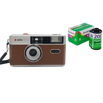 Agfa Photo Reusable Camera 35mm brown + Fujifilm 200 EC36