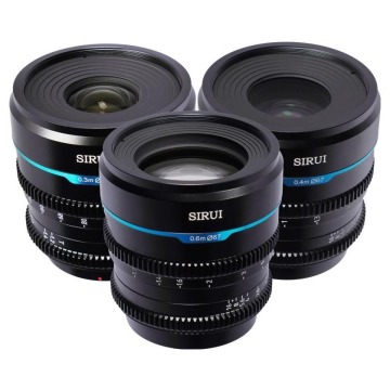 Sirui Cine Lens Nightwalker S35 Kit 24/35/55mm T1.2 RF-Mount Black