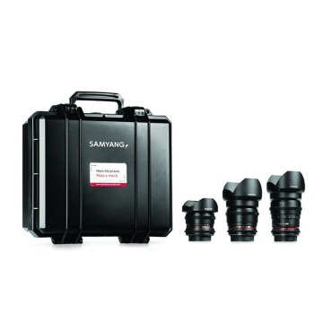 Stałoogniskowy Samyang VDSLR Kit 3 (8mm, 16mm, 35mm) Sony