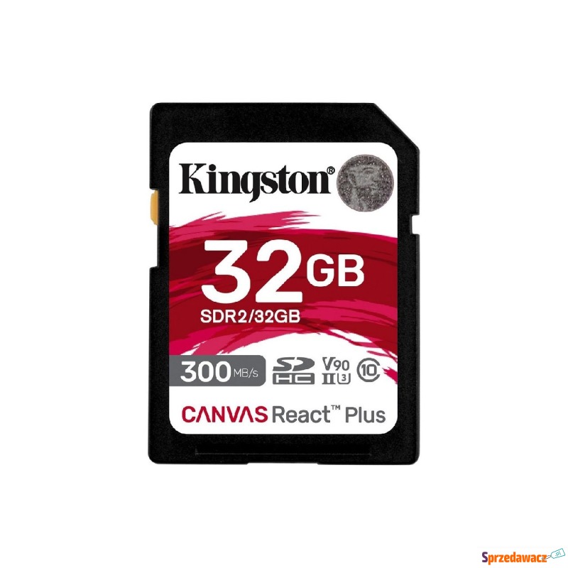 Kingston SDHC Canvas React Plus 32GB 300R/260W... - Karty pamięci, czytniki,... - Piekary Śląskie