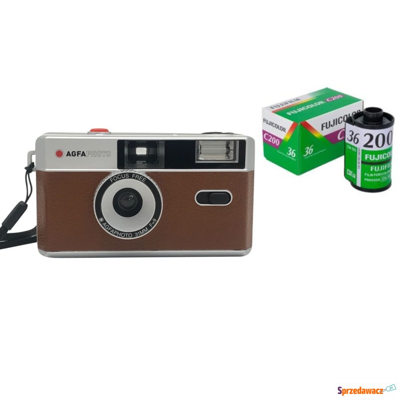 Agfa Photo Reusable Camera 35mm brown + Fujifilm... - Aparaty cyfrowe - Rybnik