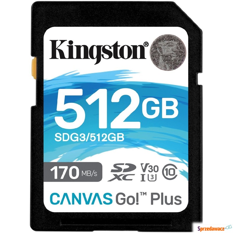 Kingston SDXC Canvas Go Plus 512GB 170R C10 UHS-I... - Karty pamięci, czytniki,... - Wrocław