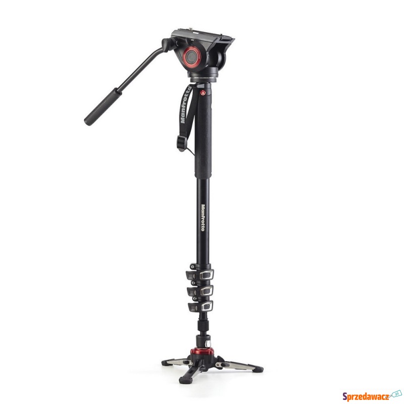 Manfrotto monopod video 4 sekcyjny z głowicą... - Lampy błyskowe, statywy - Gliwice