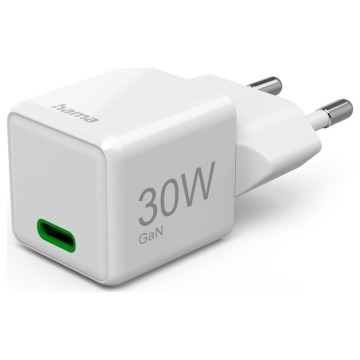 Hama ładowarka sieciowa supermini 30W GaN PD/QC 1x USB-C biała