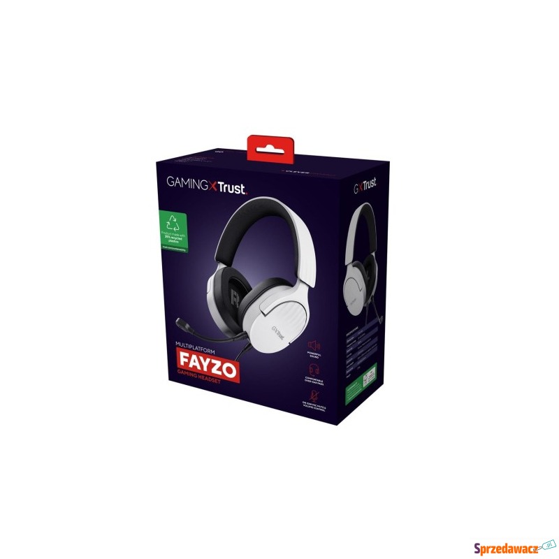 Słuchawki TRUST GXT489W FAYZO HEADSET WHT (25210) - Słuchawki - Rzeszów