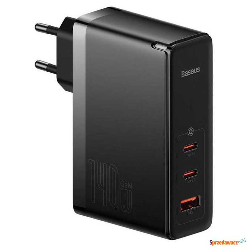 Baseus GaN5 Pro 2xUSB-C + USB, 140W (czarna) - Ładowarki sieciowe - Włocławek