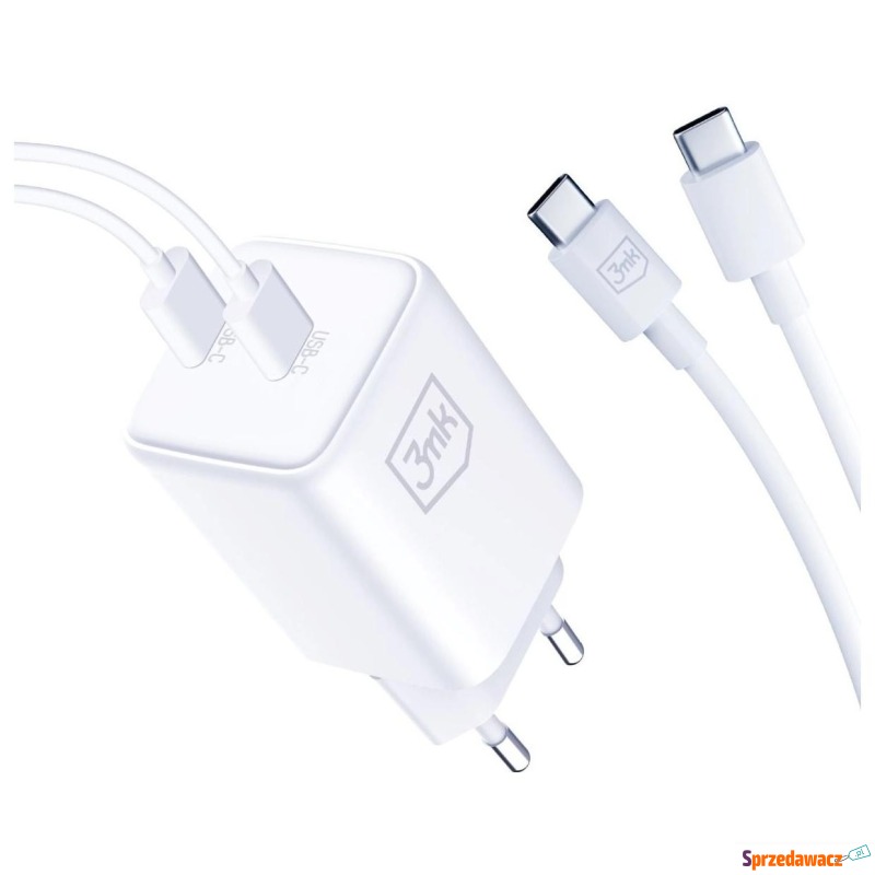 3mk Hyper Charger PD 45W Biały + 2 Kable USB-C/C - Ładowarki sieciowe - Włocławek