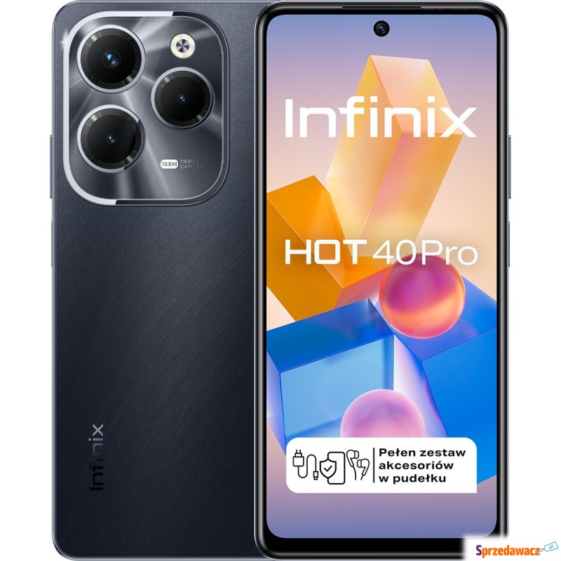 Smartfon Infinix Hot 40 Pro 8/256GB Czarny (I... - Telefony komórkowe - Jelenia Góra