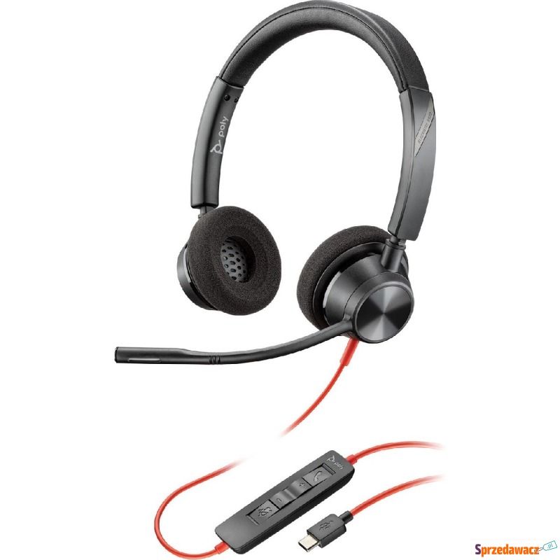 Nauszne Plantronics Blackwire 3320 Czarne USB-C - Słuchawki - Bytom