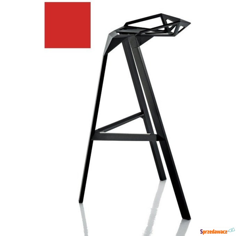 Stołek barowy Stool_One 74 cm czerwony - Taborety, stołki, hokery - Kwidzyn