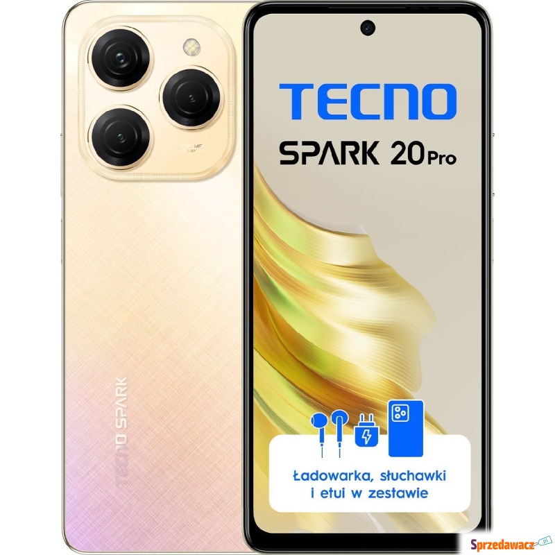 Smartfon Tecno Spark 20 Pro 8/256GB Żółty (KJ... - Telefony komórkowe - Bielsko-Biała