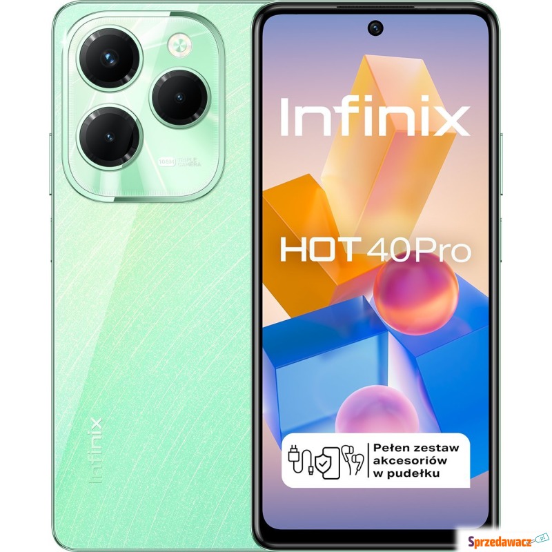 Smartfon Infinix Hot 40 Pro 8/256GB Zielony (... - Telefony komórkowe - Poznań