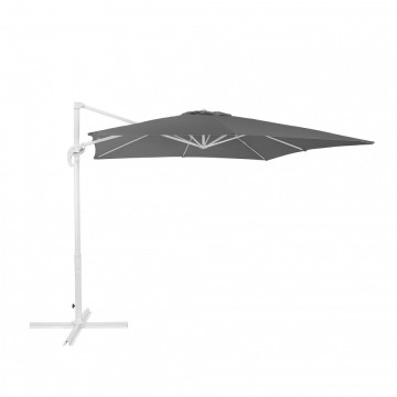 Parasol ogrodowy 250 x 250 x 235 cm ciemnoszary/biały MONZA