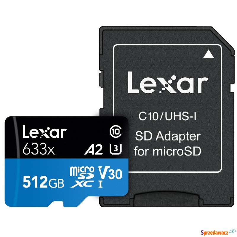 Lexar 512GB microSDXC High-Performance 633x UHS-I... - Karty pamięci, czytniki,... - Szczecin