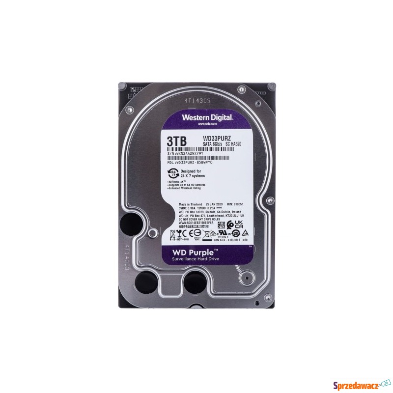 Dysk HDD WD Purple WD33PURZ (3 TB ; 3.5"; 256... - Dyski twarde - Bytom