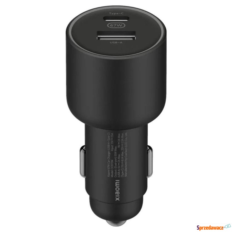 Xiaomi 67W Car Charger (USB-A + Type-C) - Ładowarki sieciowe - Wrocław