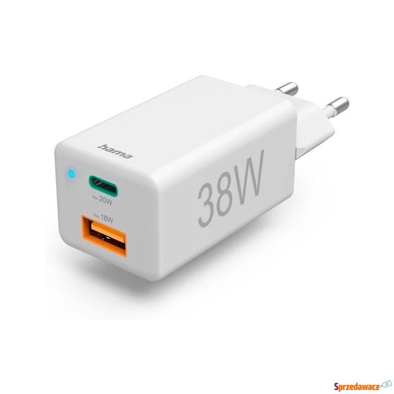 Hama mini 38W, GaN PD/QC 3.0 (1X USB-C, 1X USB-A),... - Ładowarki sieciowe - Gdynia