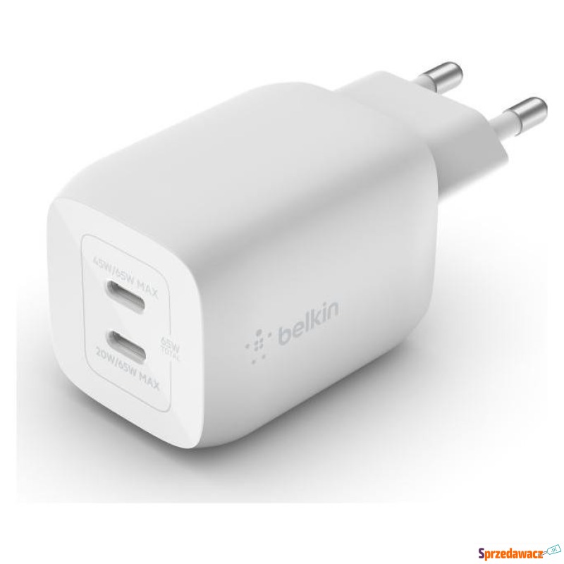 Belkin 65W 2x USB-C GaN z PPS, biały - Ładowarki sieciowe - Gdynia