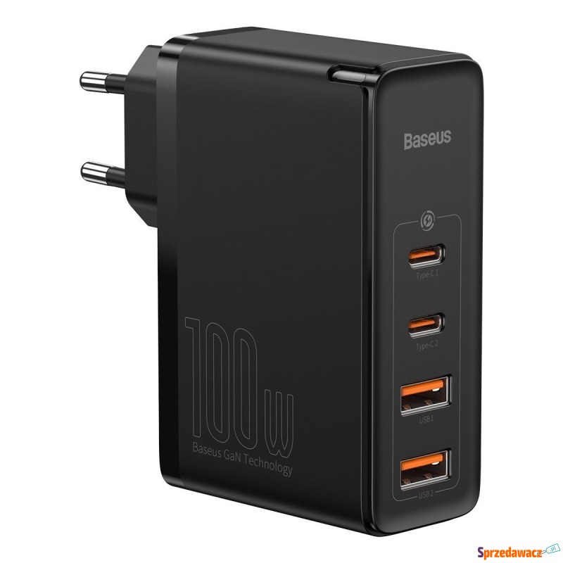 Baseus GaN2 Pro, 2x USB + 2x USB-C, 100W, EU (czarna) - Ładowarki sieciowe - Chorzów