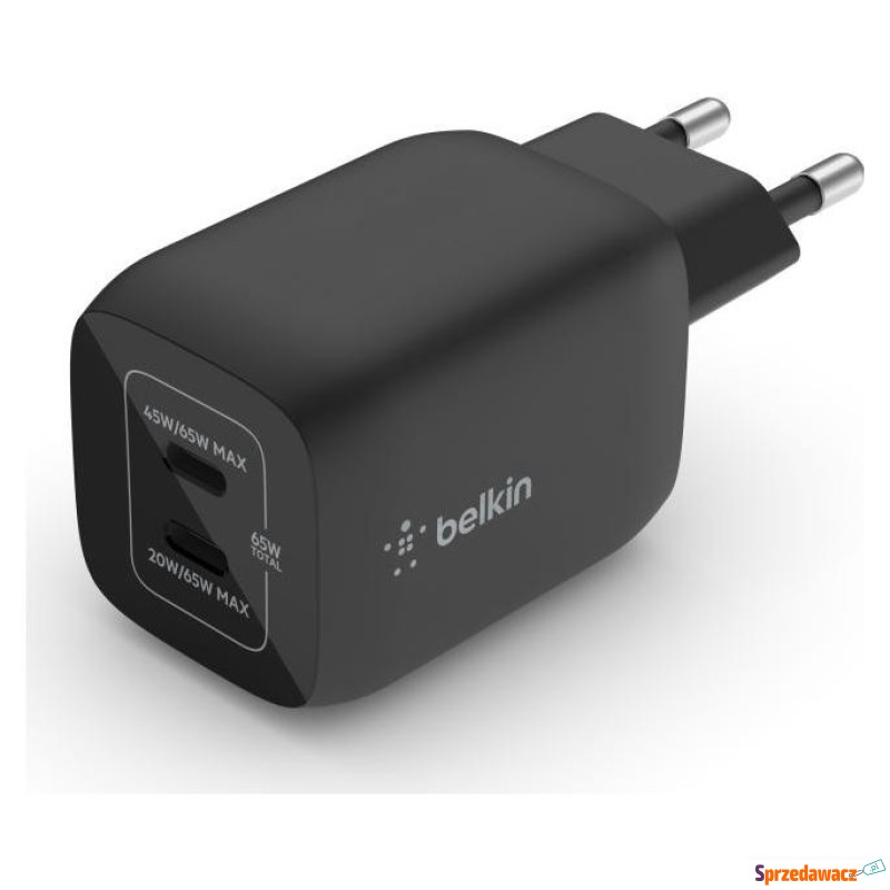 Belkin 65W 2x USB-C GaN z PPS, czarny - Ładowarki sieciowe - Bielsko-Biała