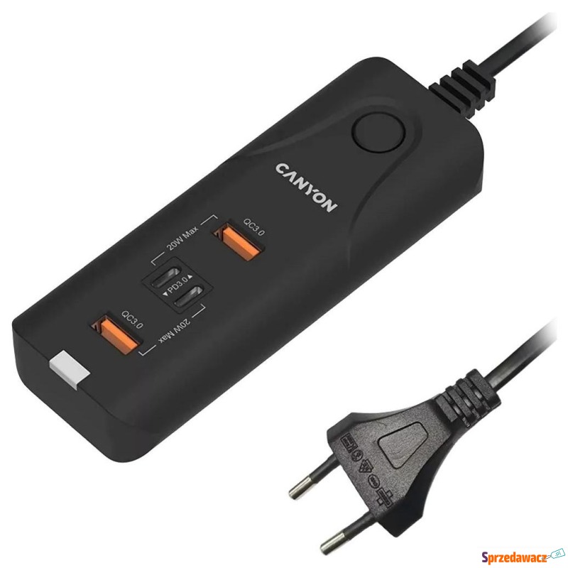 Canyon H-10 PD 20W QC 3.0 18W 2x USB-A 2x USB-C... - Ładowarki sieciowe - Gdynia