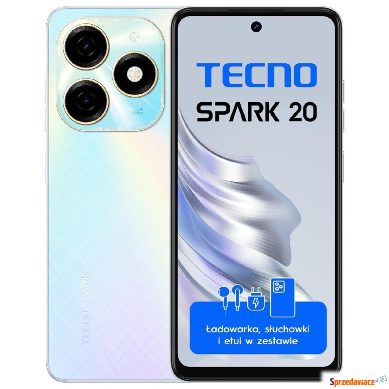 TECNO SPARK 20 8/256GB Cyber White - Telefony komórkowe - Białystok