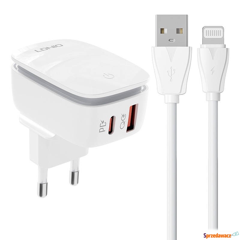 Ldnio A2425C USB, USB-C + kabel Lightning - Ładowarki sieciowe - Opole