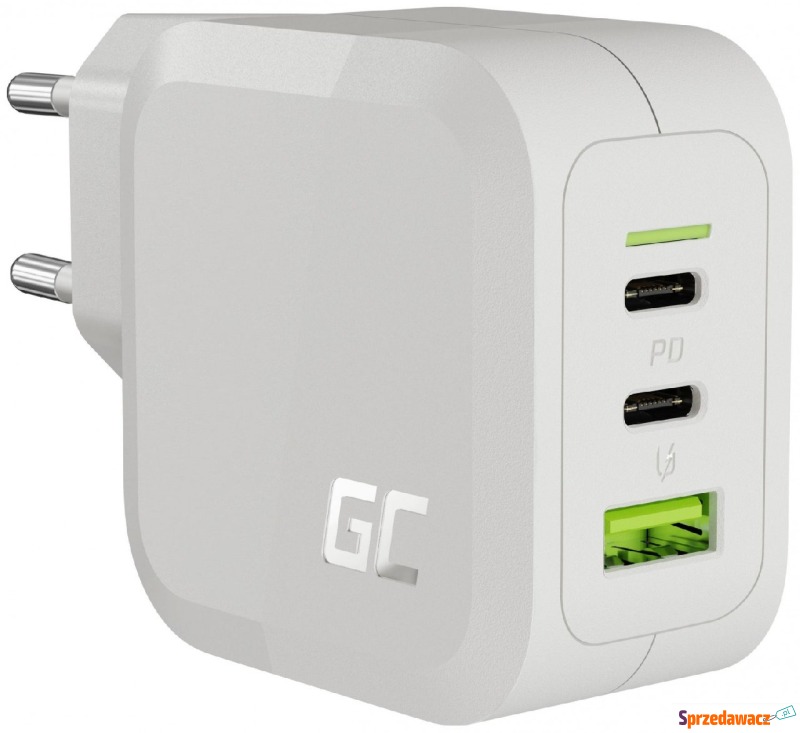 Green Cell 2x USB-C 1x USB-A 65W GaN biała - Ładowarki sieciowe - Ostrołęka