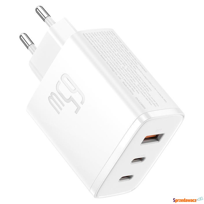 Baseus OS-Cube Pro 2xUSB-C + USB, 65W (biała) - Ładowarki sieciowe - Rzeszów