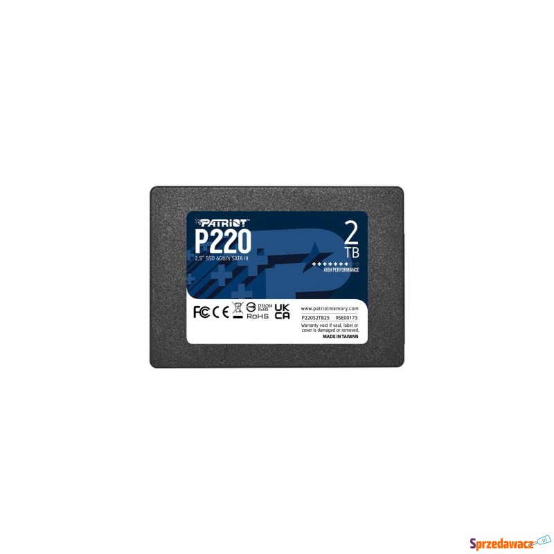 SSD PATRIOT P220 2TB SATA3 2,5" P220S2TB25 - Dyski twarde - Jelenia Góra