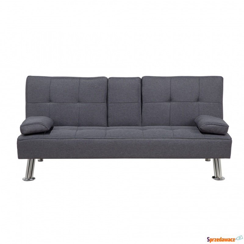 Rozkładana tapicerowana sofa Angelos ciemnoszara - Sofy, fotele, komplety... - Lubin