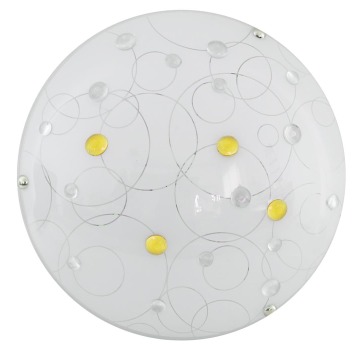 Candellux Astro 13-49735 plafon lampa sufitowa 1x10W LED 3000K biały / żółty