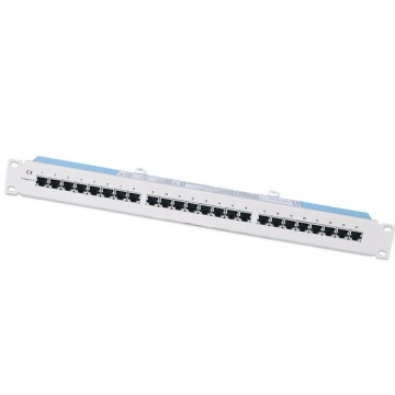 Patch panel Intellinet 503754 Patch panel 1U, Cat5e STP, 24 porty RJ45, szary