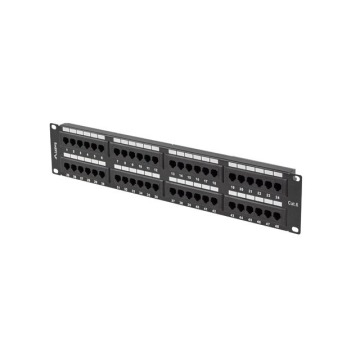 Patch panel Lanberg Patch Panel 48 port 2U 19'' kat.6 UTP czarny