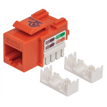 Intellinet 210577 Moduł Keystone RJ45 UTP Cat5e, Punch-Down, pomarańczowy