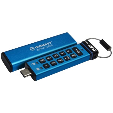 Kingston IronKey Keypad 200 512GB USB-C AES Encrypted