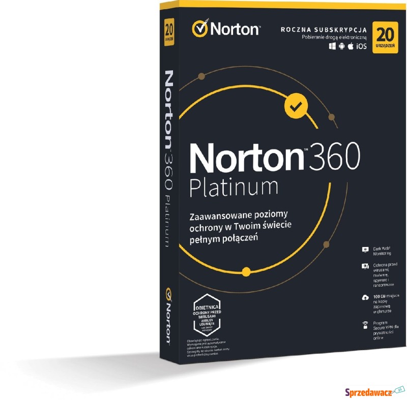 Norton 360 Platinum BOX PL 20 - device - licencja... - Bezpieczeństwo - Warszawa